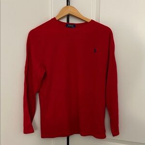 Polo by Ralph Lauren Men's Bold Red Long Sleeve Tee